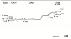WALKER MA41245 — Выхлопная система в сборе