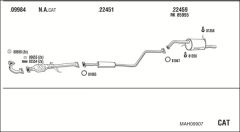 WALKER MAH09907 — Выхлопная система в сборе