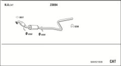 WALKER MAH21509 — Sistem de evacuare complet