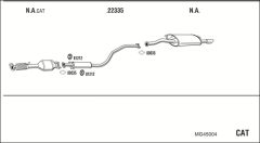 WALKER MG45004 — Sistem de evacuare complet