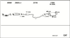 WALKER MI61557 — Выхлопная система в сборе
