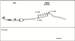 WALKER NI83004 — Выхлопная система в сборе