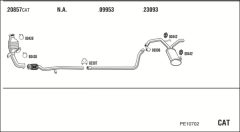 WALKER PE10702 — Выхлопная система в сборе
