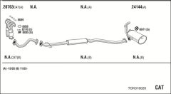 WALKER TOK016026 — Sistem de evacuare complet