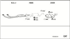 WALKER VO35018 — Sistem de evacuare complet