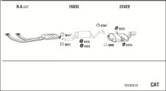 WALKER VO35019 — Sistem de evacuare complet