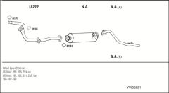 WALKER VW60221 — Sistem de evacuare complet