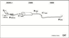 WALKER VWK011816 — Выхлопная система в сборе