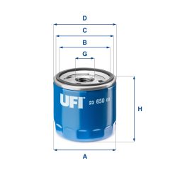 UFI 23.650.00 — Filtru de ulei