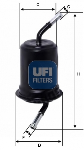UFI 31.520.00 — Топливный фильтр