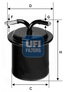 UFI 31.541.00 — Filtru combustibil