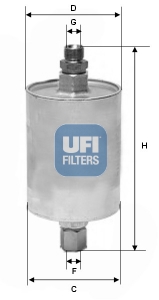 UFI 31.575.00 — Топливный фильтр