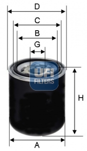 UFI 80.133.00 — Filtru hidraulic de lucru