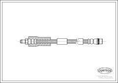 CORTECO 19030285 — Furtun de frână