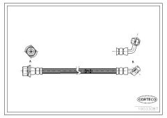 CORTECO 19033087 — Furtun de frână
