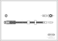 CORTECO 19033515 — Тормозной шланг