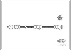 CORTECO 19034656 — Furtun de frână