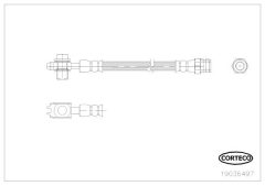 CORTECO 19036497 — Furtun de frână
