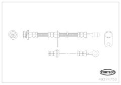 CORTECO 49374750 — Furtun de frână