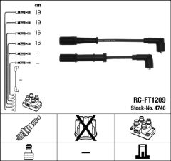NGK 4746 — Комплект высоковольтных проводов
