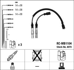 NGK 4070 — Set fișe bujii