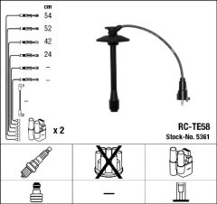 NGK 5361 — Комплект высоковольтных проводов