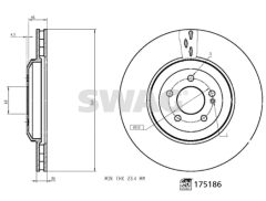 SWAG 33 10 2734 — Disc de frână