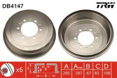 TRW DB4147 — Tambur de frână