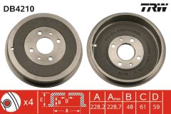 TRW DB4210 — Тормозной барабан