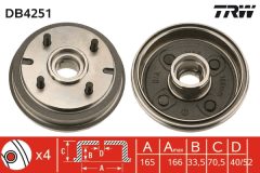 TRW DB4251 — Тормозной барабан
