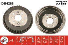 TRW DB4288 — Tambur de frână