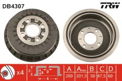 TRW DB4307 — Тормозной барабан