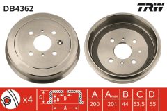 TRW DB4362 — Тормозной барабан