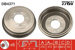 TRW DB4371 — Tambur de frână