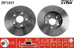 TRW DF1431 — Disc de frână