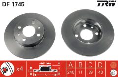TRW DF1745 — Disc de frână