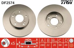 TRW DF2574 — Disc de frână