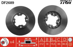 TRW DF2689 — Disc de frână