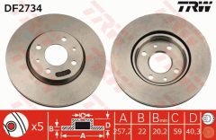 TRW DF2734 — Disc de frână