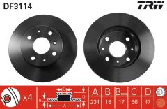 TRW DF3114 — Disc de frână