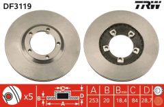 TRW DF3119 — Disc de frână
