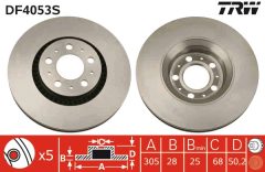 TRW DF4053S — Disc de frână