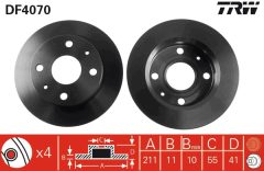 TRW DF4070 — Disc de frână