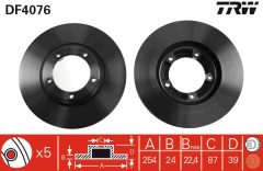 TRW DF4076 — Disc de frână