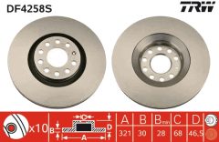 TRW DF4258S — Disc de frână
