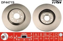 TRW DF4471S — Disc de frână