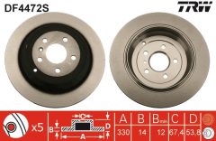 TRW DF4472S — Disc de frână