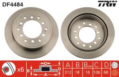 TRW DF4484 — Disc de frână