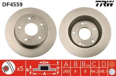 TRW DF4559 — Disc de frână