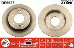 TRW DF6627 — Disc de frână